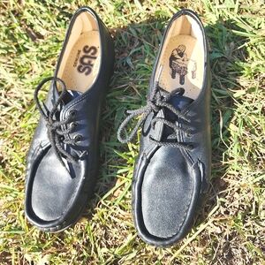 SAS Black Leather Women's Oxfords sz 9.5 comfy everyday casual classic staple